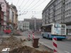 Pohled od P�edmost� ku M�rov�mu n�m�st�. Stavba po stran�ch komunikace nen� ji� kanalizace, kter� zde u� je hotov�, ale dlouho o�ek�van� rekonstrukce n�m�st� a p�ilehl�ch ulic.
